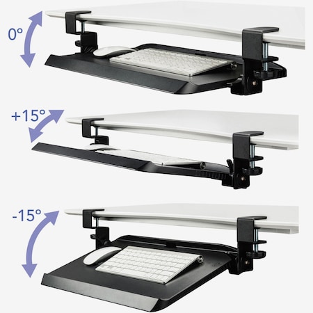 Kantek Keyboard Tray, Clamp, Tilting KT165
